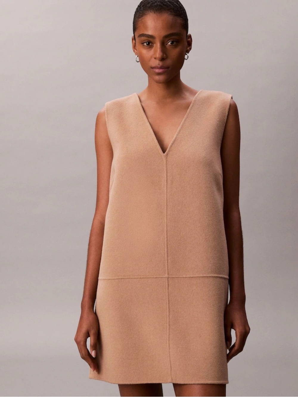 Calvin Klein Brown Double Face Wool Dress